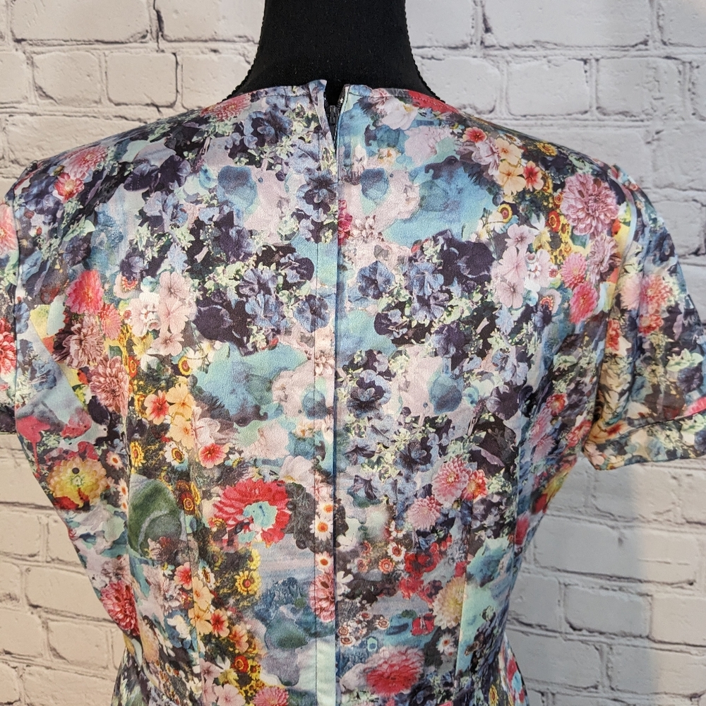 H&M Watercolor Floral Sheath Dress - Picture 6 of 6